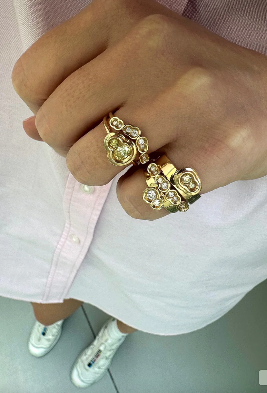 Yellow Diamond North-South Obi Skai no.2 Ring